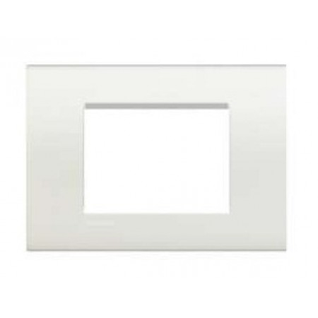 Placa ornament 3 module Alb Bticino Living Light